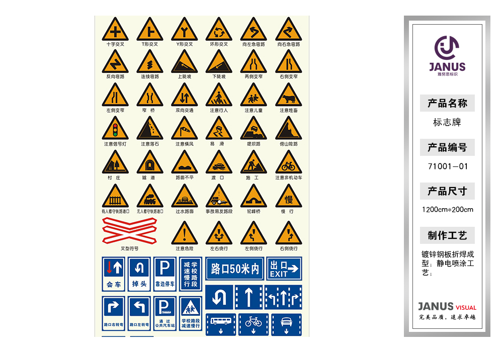 交通標識牌71001-71030